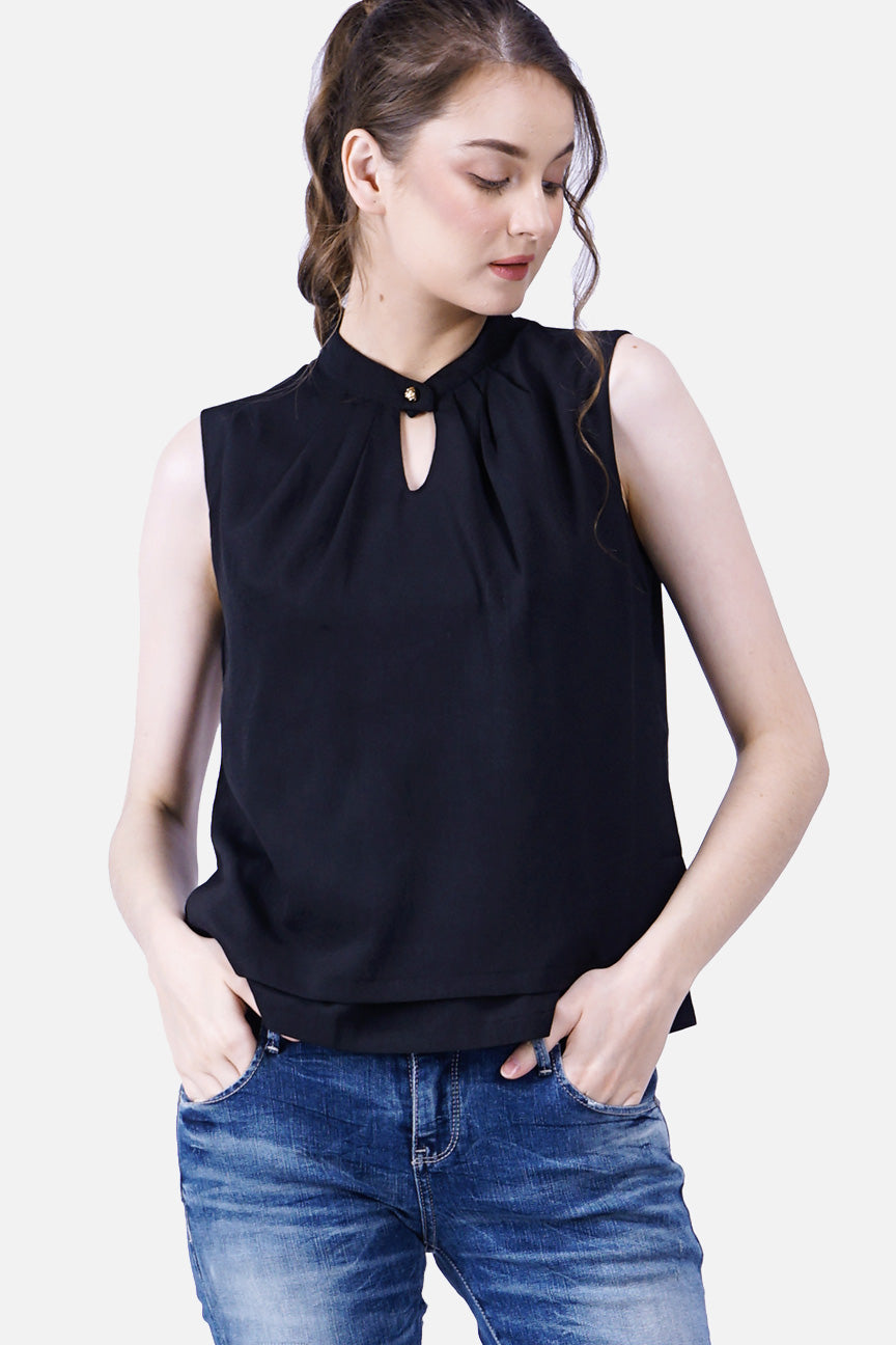 Kemeja Tanpa Lengan Moonlight Black