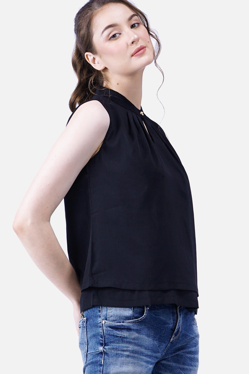 Kemeja Tanpa Lengan Moonlight Black