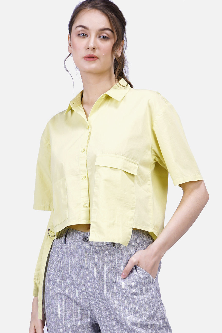 Kemeja Lengan Pendek Ashleyn Yellow