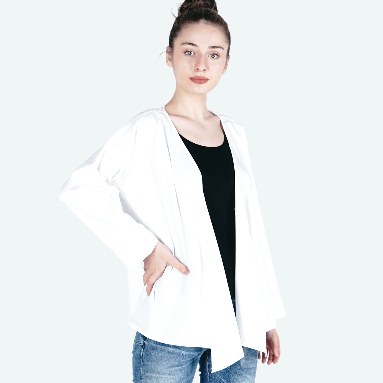 Kemeja Lengan Panjang Sundubu White
