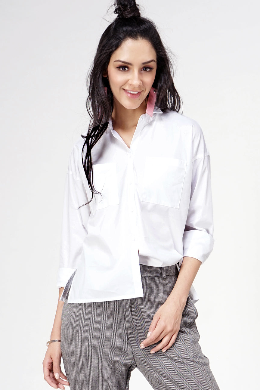 Kemeja Lengan Panjang Skipper White