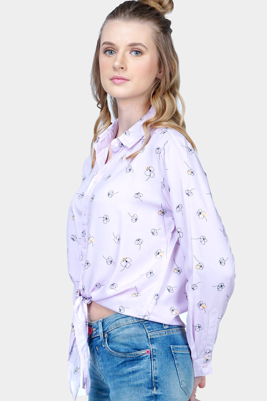 Kemeja Lengan Panjang Arden Light Purple