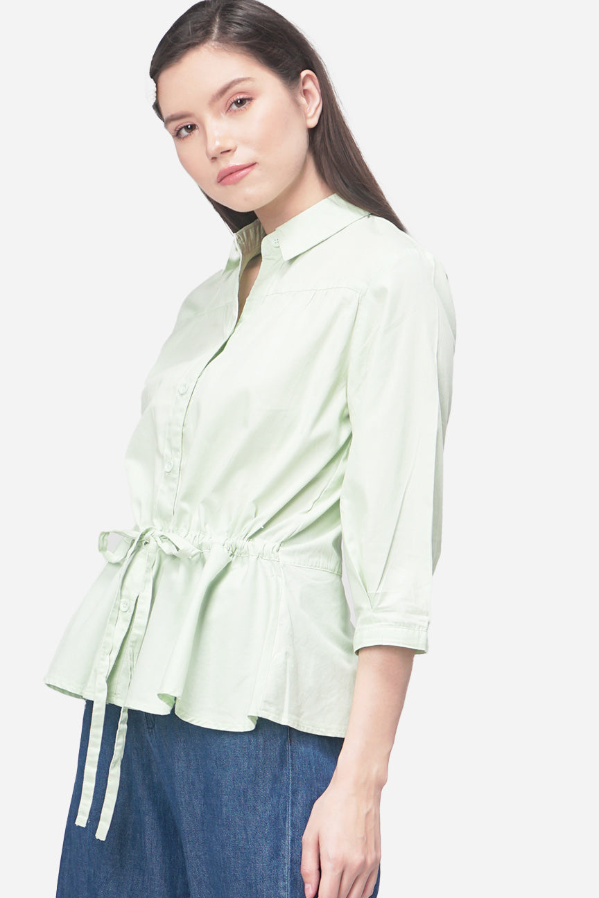 Kemeja Lengan Panjang Lauren Mint