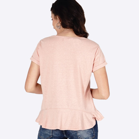 T-Shirt Lengan Pendek Persicum Dusty Pink