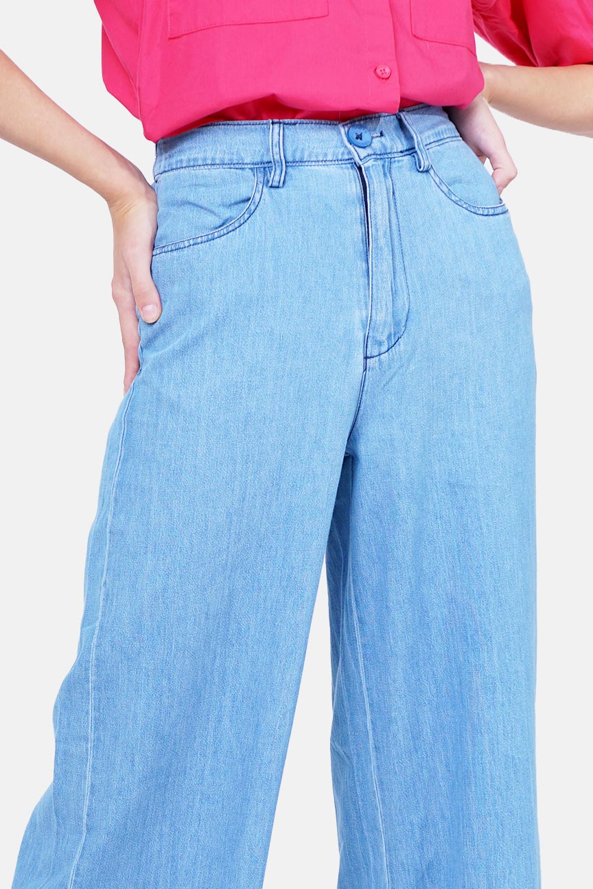 Celana Panjang Alexa Light Blue Chambray