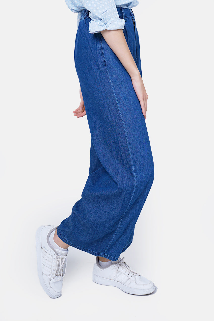 Celana Panjang Alexa Medium Blue Chambray