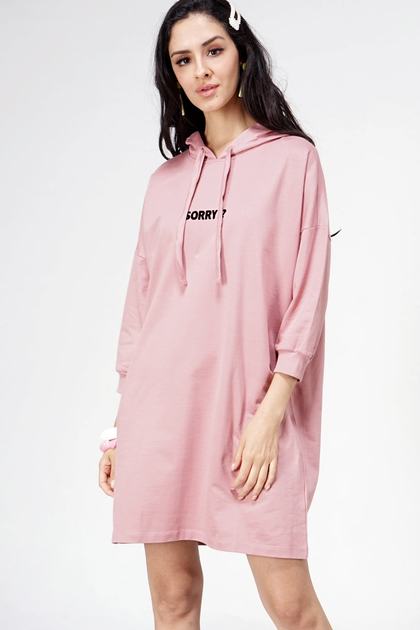Dress Lengan Panjang Violin Pink