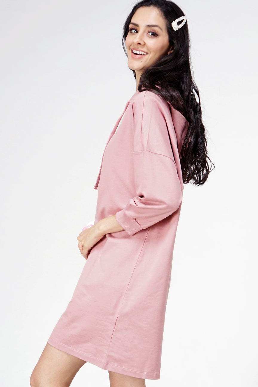 Dress Lengan Panjang Violin Pink