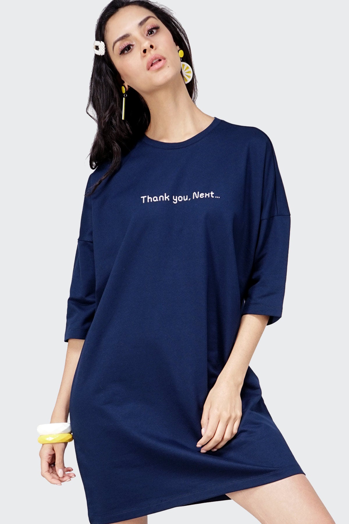 Dress Lengan Pendek Ariana Navy