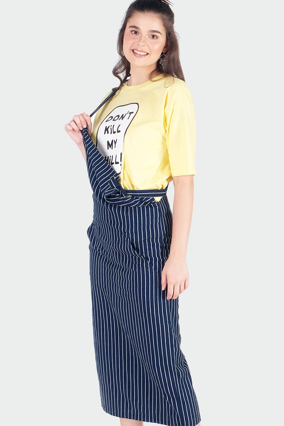 Dress Tanpa Lengan Estee Navy White