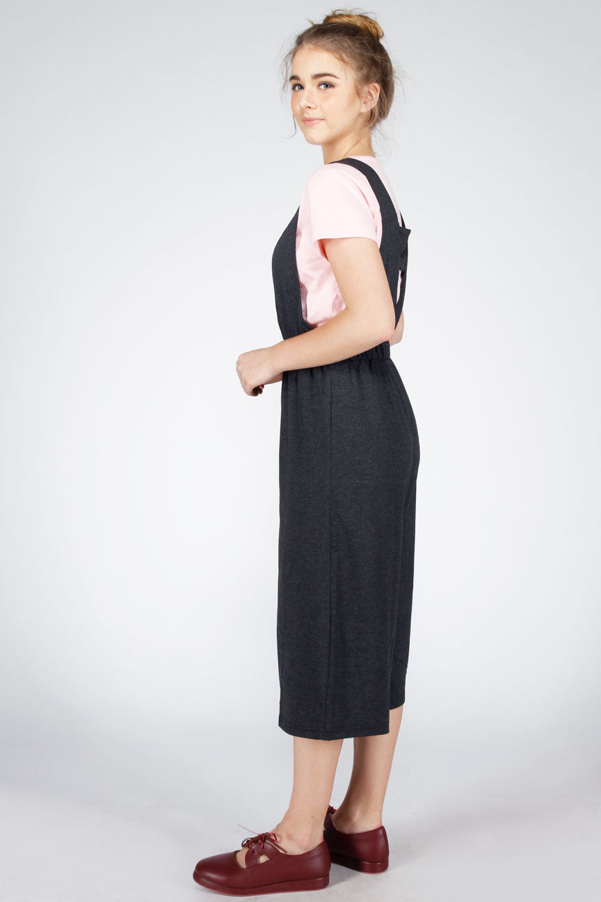 Celana Pendek Picha Grey Black Midi Jumpsuit