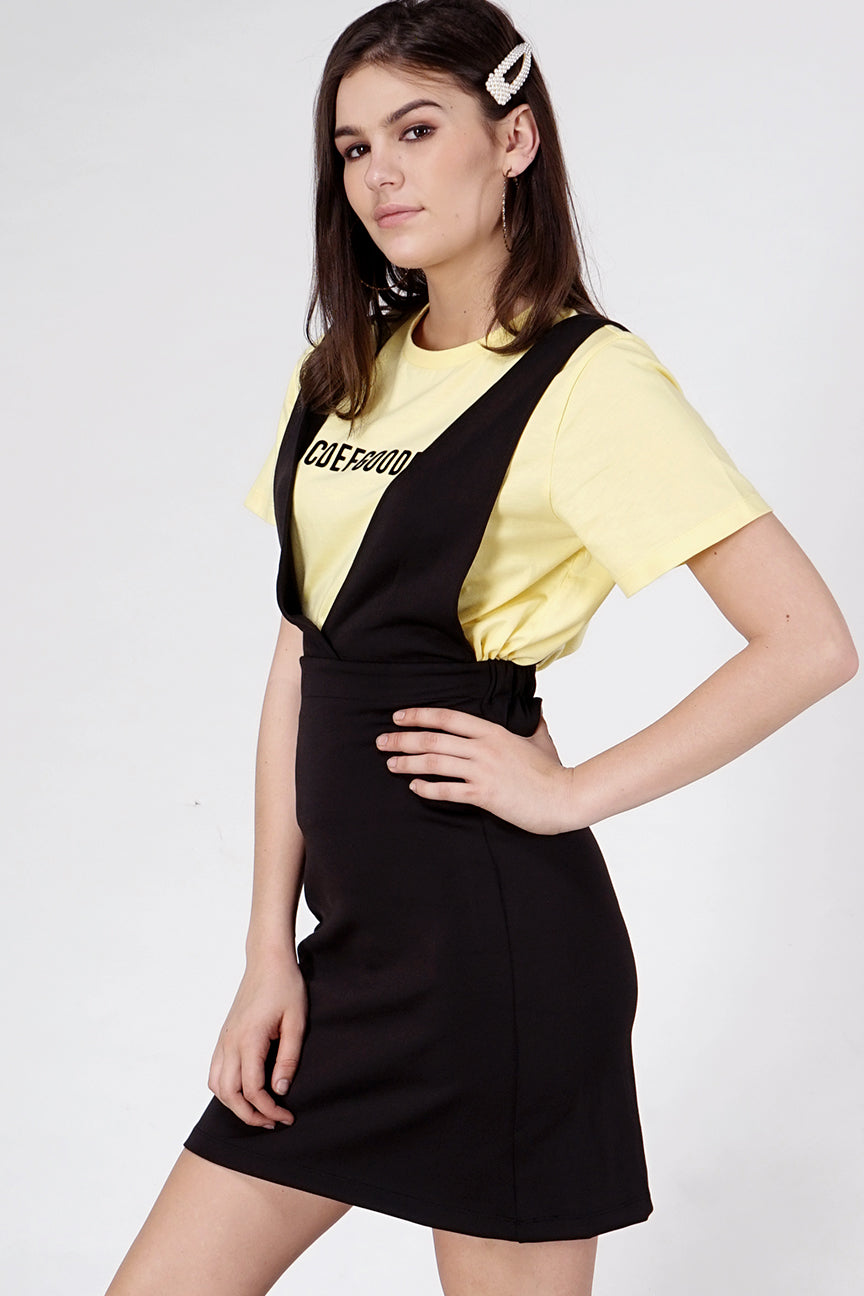 Rok Pendek Previn Black Overall