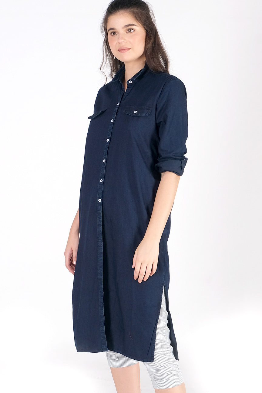 Dress Lengan Panjang Misandei Dark Blue