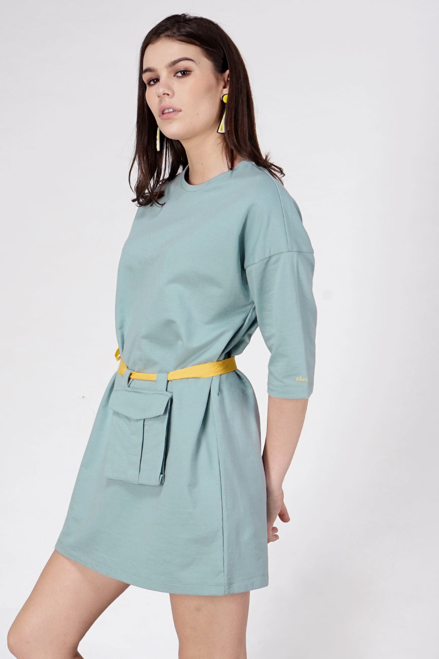 Dress Lengan Panjang Pumpkin Light Green
