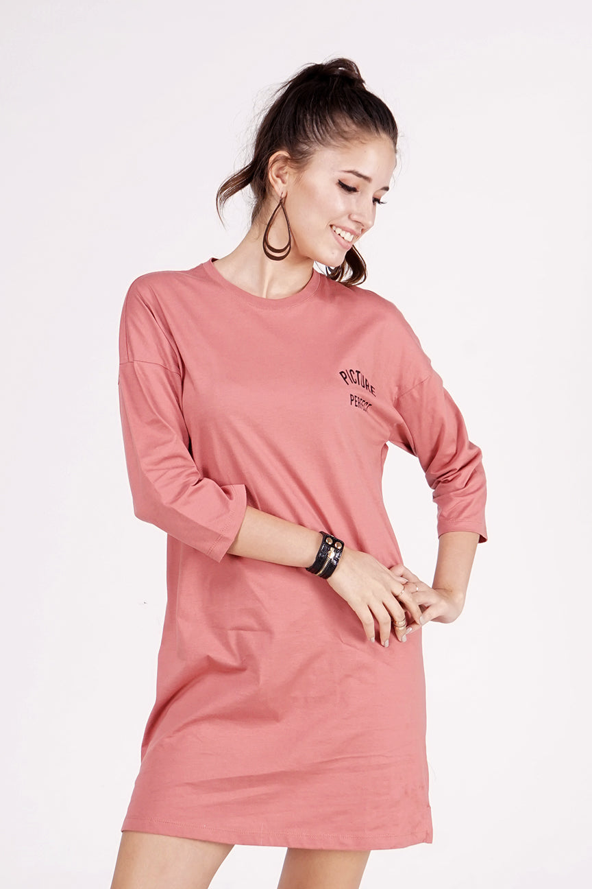 Dress Lengan Panjang Vilnius Dark Pink
