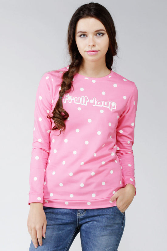 Sweater Dotty Pink Offwhite