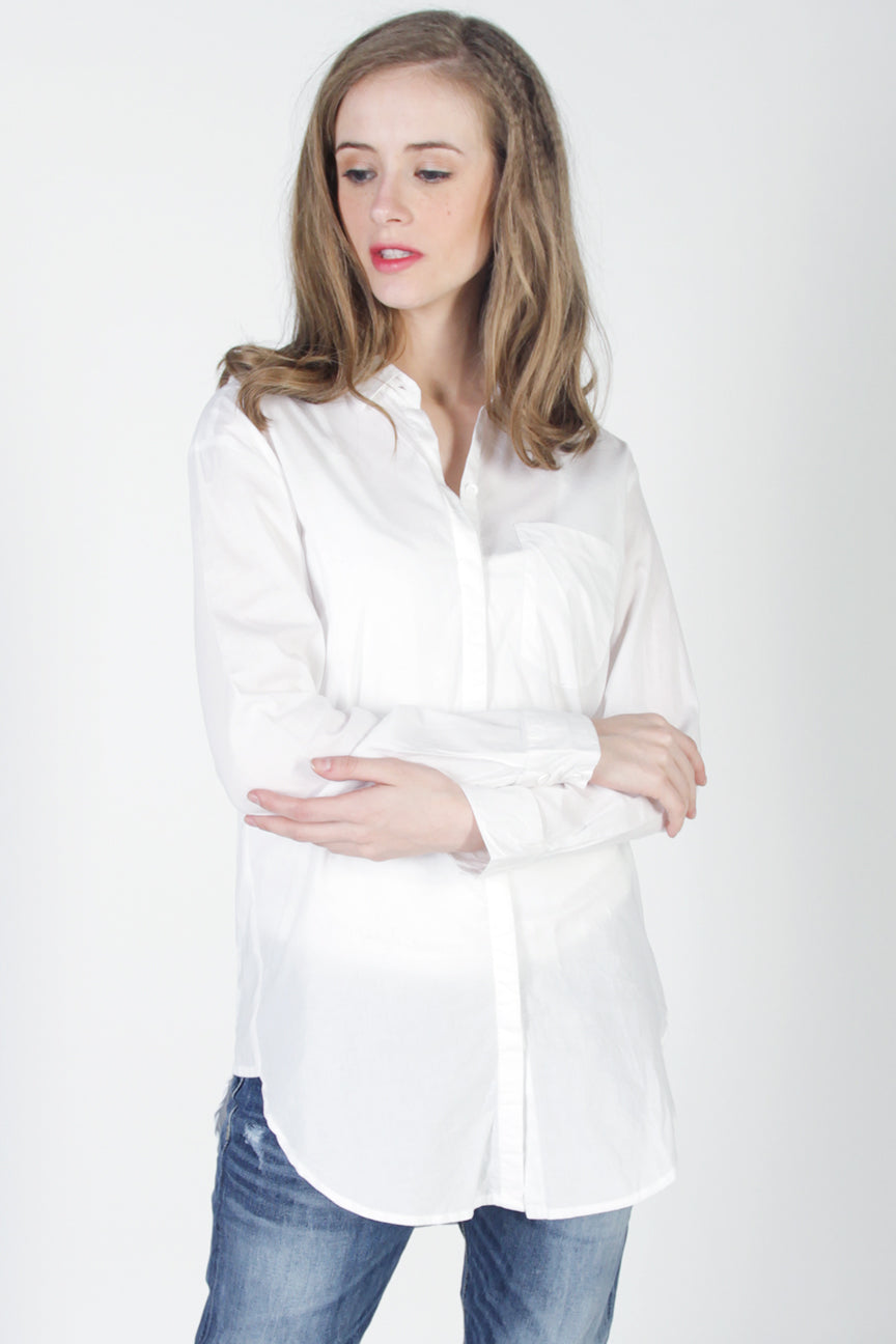 Kemeja Lengan Panjang Qimlova Offwhite