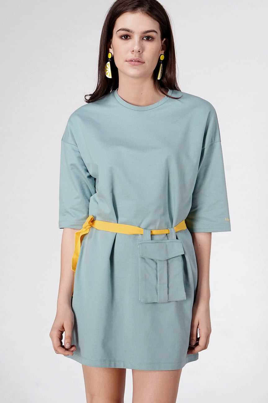 Dress Lengan Panjang Pumpkin Light Green