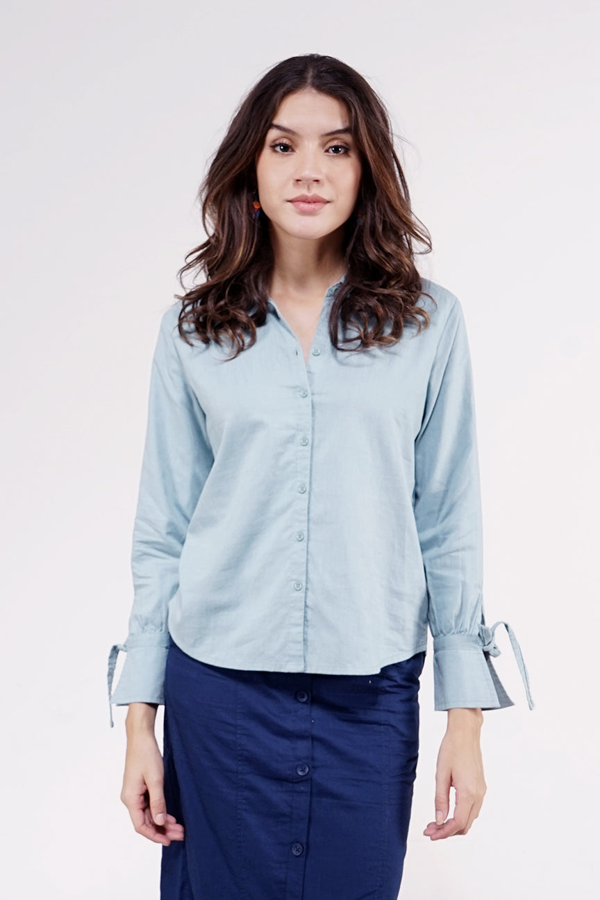 Kemeja Lengan Panjang Didle Tosca Green