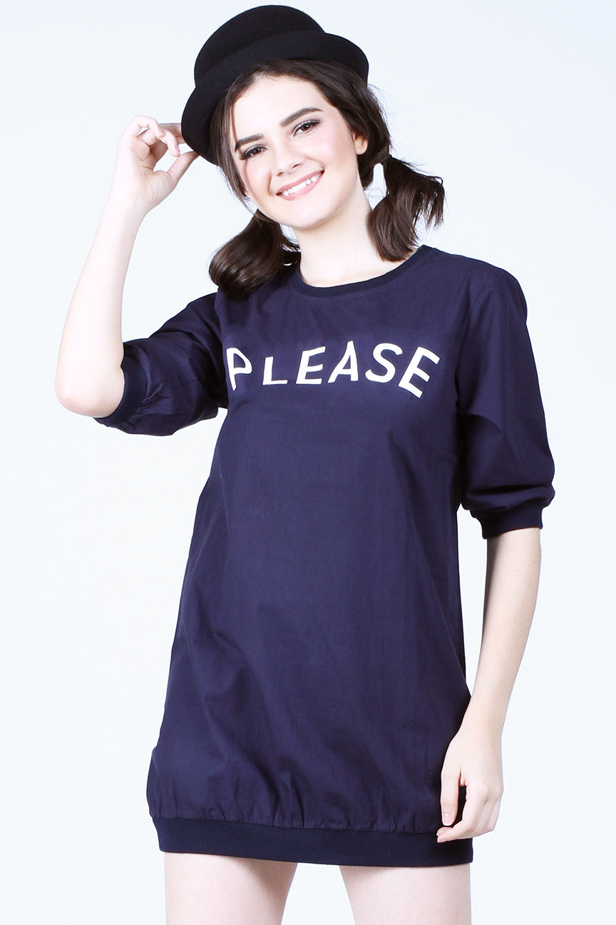 Kemeja Lengan Panjang Frox Navy