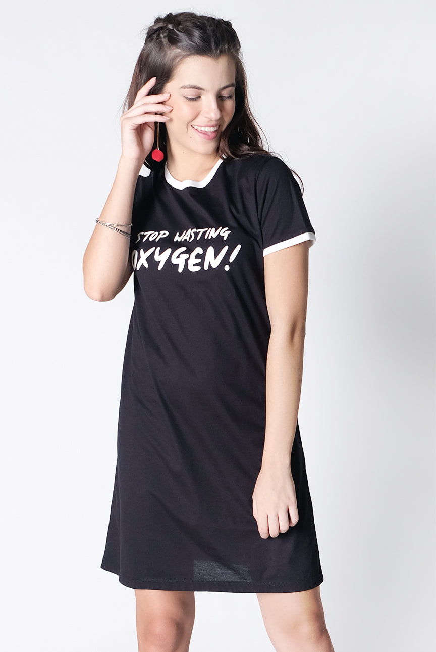 Dress Lengan Pendek Oxy Black