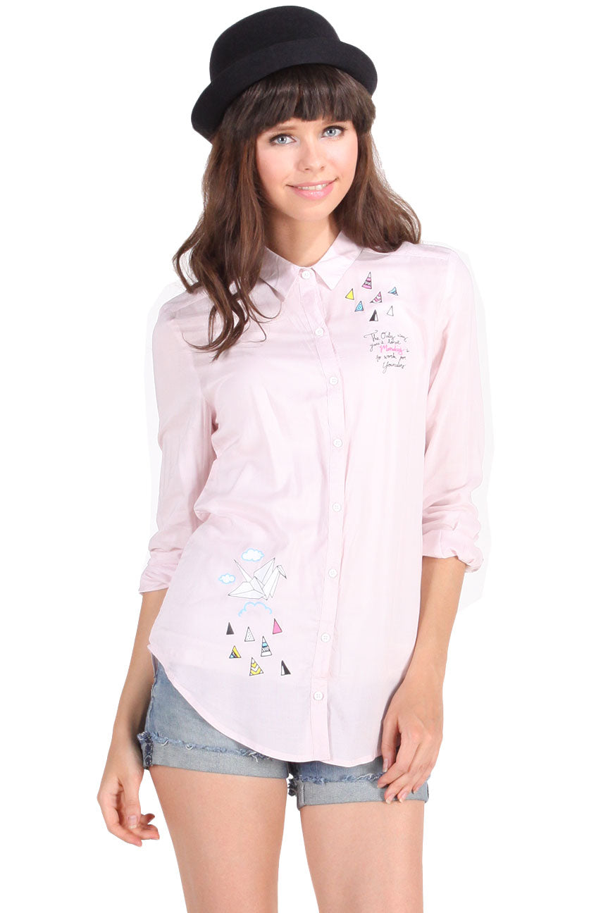 Kemeja Lengan Panjang Play Orchide Pink