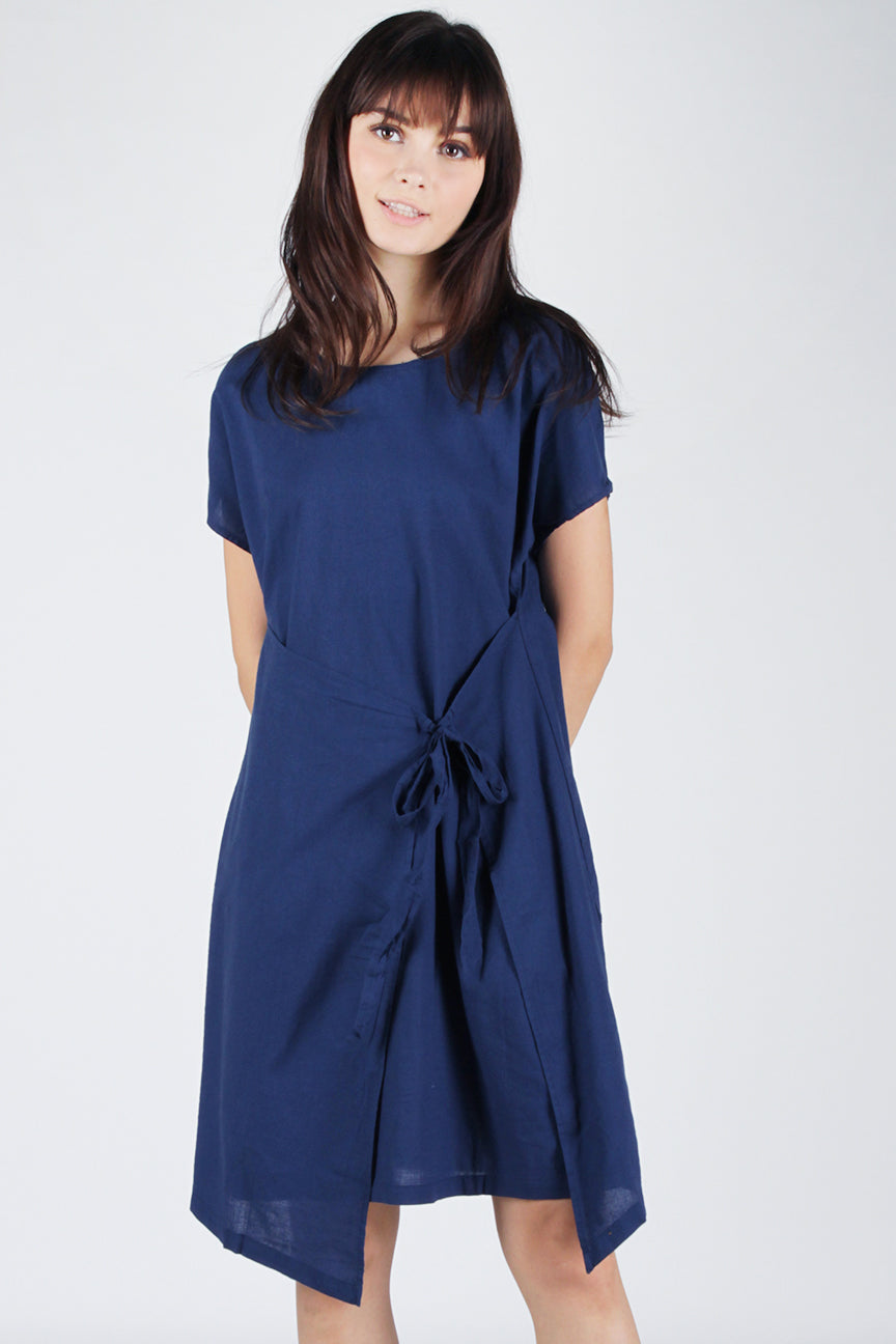 Dress Lengan Pendek Navy Winslet Navy