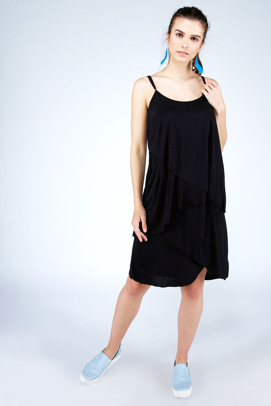 Dress Tanpa Lengan Alexa Black