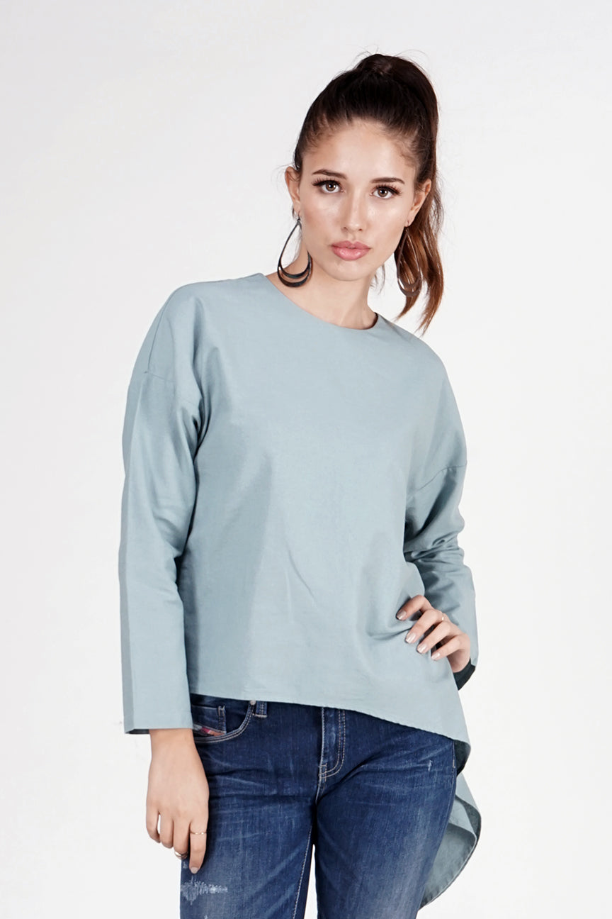 Kemeja Lengan Panjang Emily Tosca Green