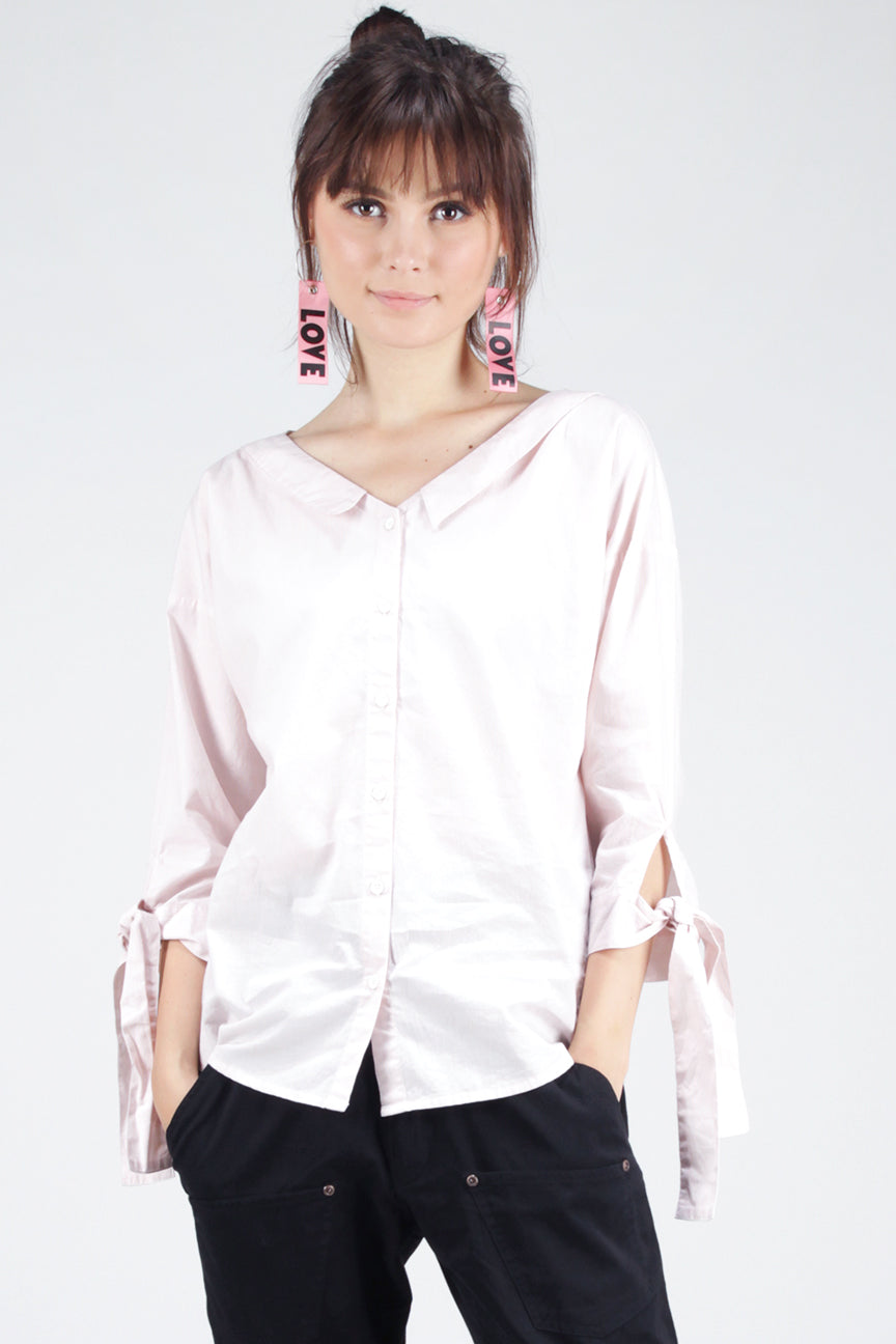 Kemeja Lengan Panjang Carlow Orange Offwhite