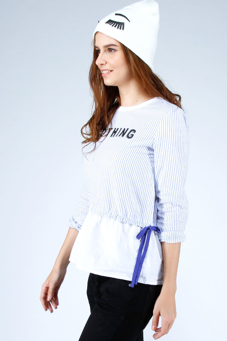 Kemeja Lengan Panjang Tyree Blue White