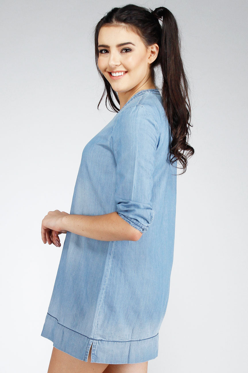 Kemeja Lengan Panjang Nox Light Blue