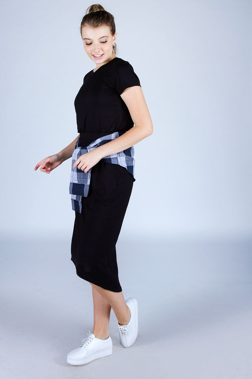 Dress Lengan Pendek Eledra Black