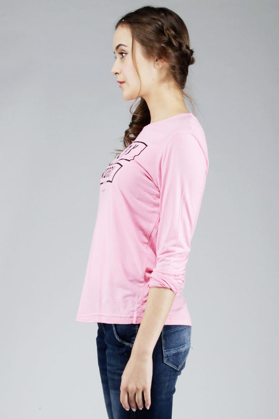 T-Shirt Lengan Panjang Piglet Pink