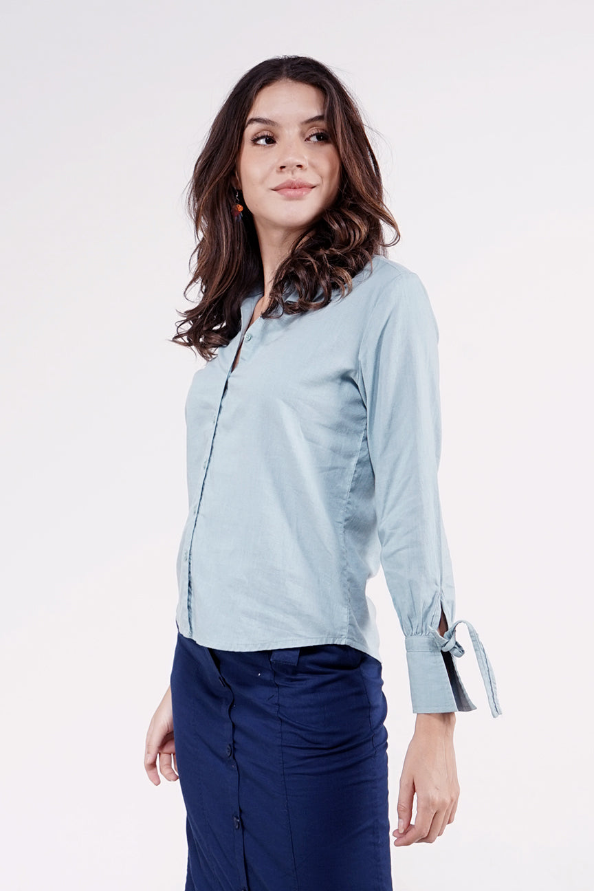 Kemeja Lengan Panjang Didle Tosca Green
