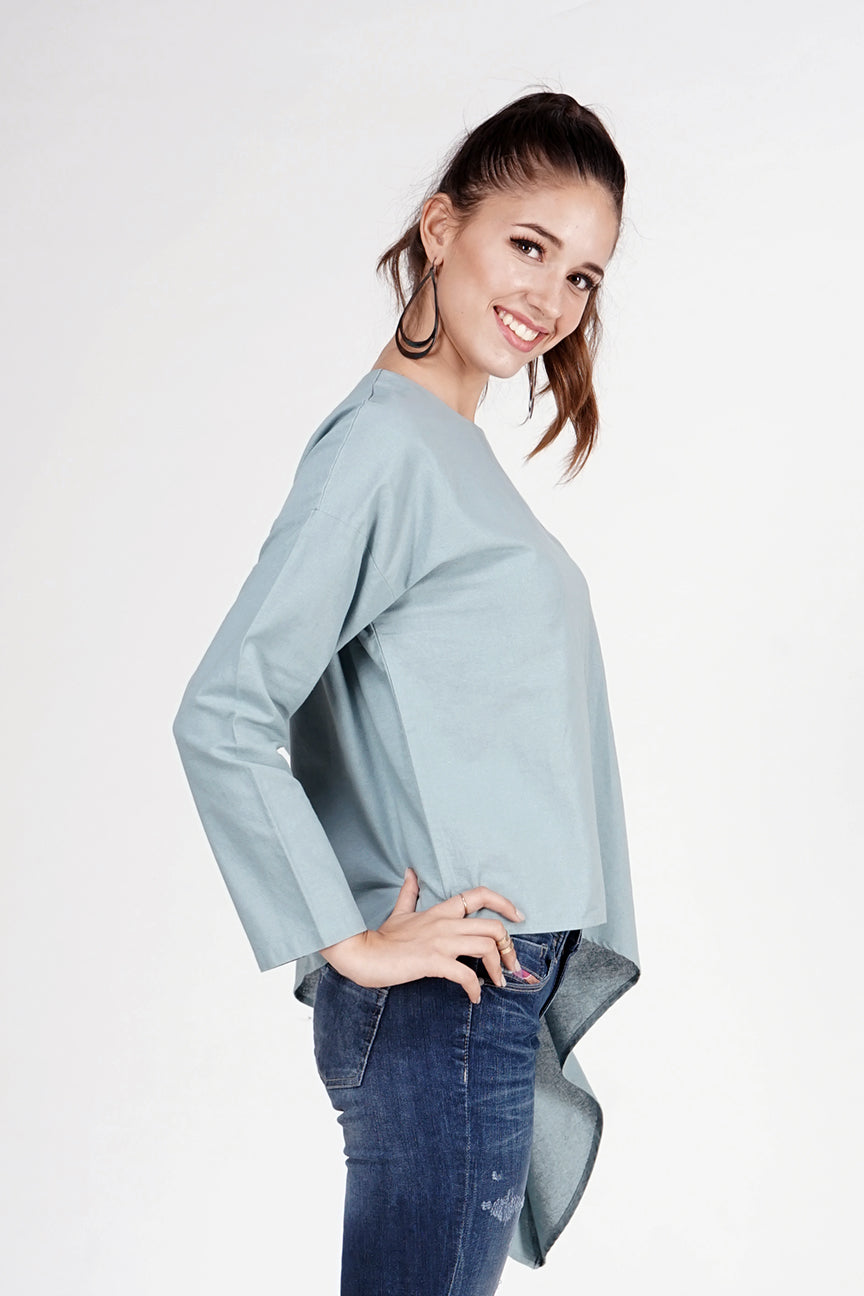 Kemeja Lengan Panjang Emily Tosca Green