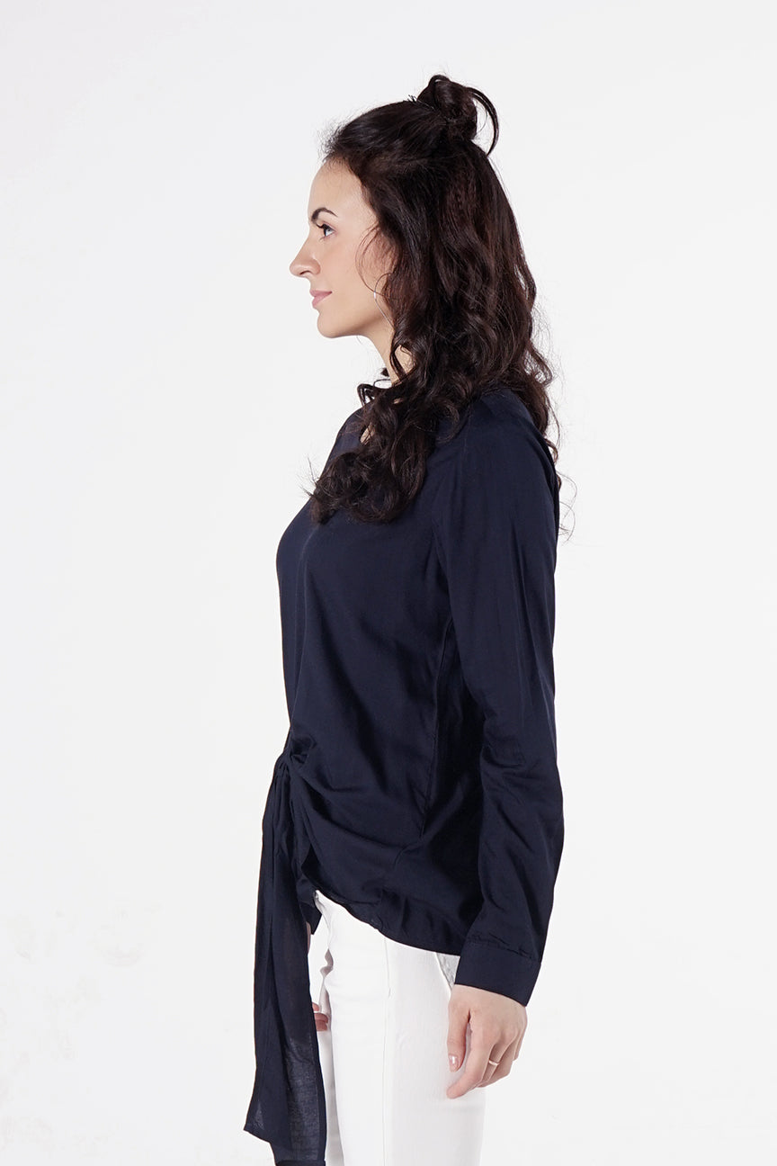 Kemeja Lengan Panjang Naive Navy