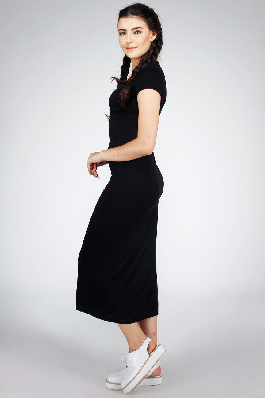 Dress Lengan Pendek Chicory Black