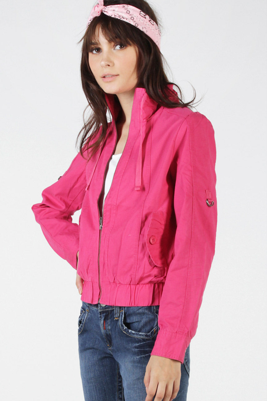 Jaket String Neck Dark Pink