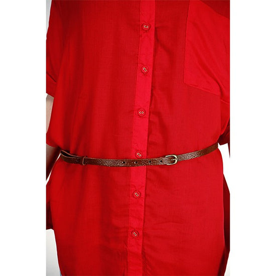 Load image into Gallery viewer, Kemeja Lengan Panjang Vivian Red Shirt
