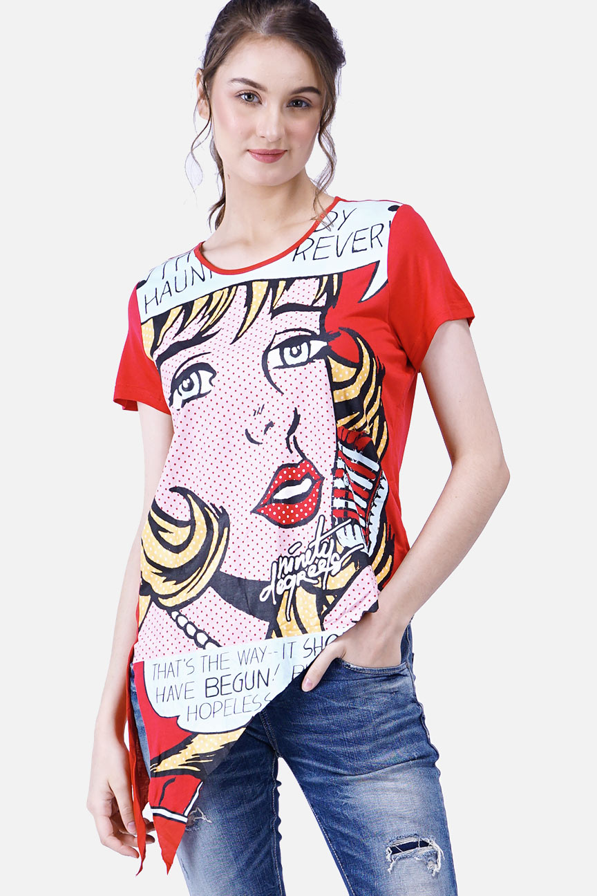 Load image into Gallery viewer, T-Shirt Lengan Pendek Kamikaze Red Pop Art
