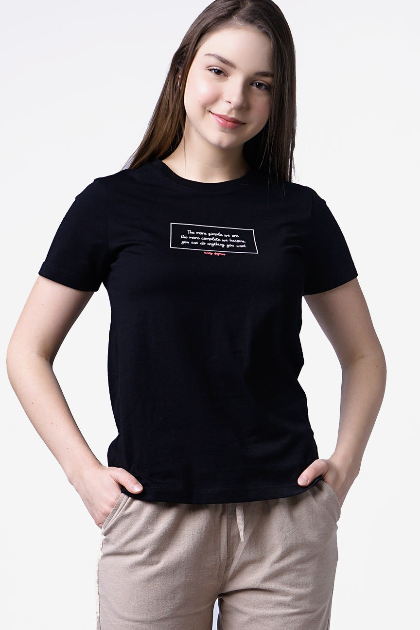 T-Shirt Lengan Pendek Lucy Black