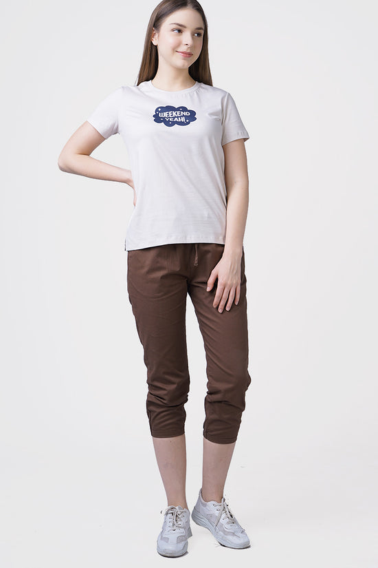 T-Shirt Lengan Pendek Windy Light Brown