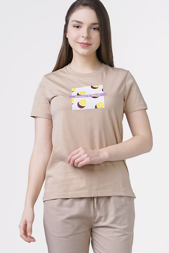 T-Shirt Lengan Pendek Ava Cream