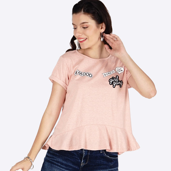 T-Shirt Lengan Pendek Persicum Dusty Pink