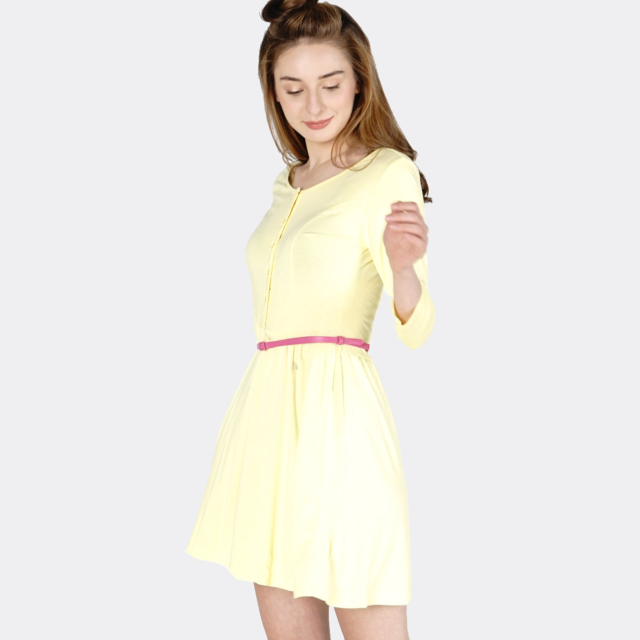 Dress Lengan Panjang Queen Body Yellow