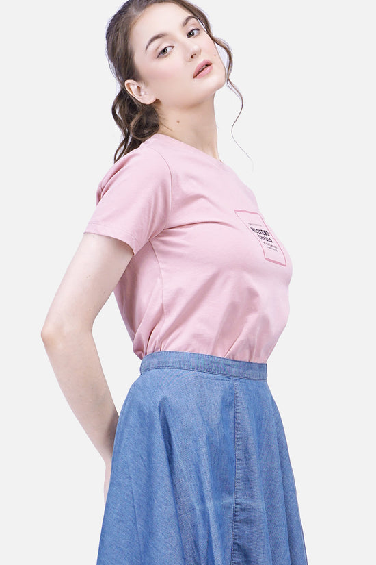 T-Shirt Lengan Pendek Moon Pink