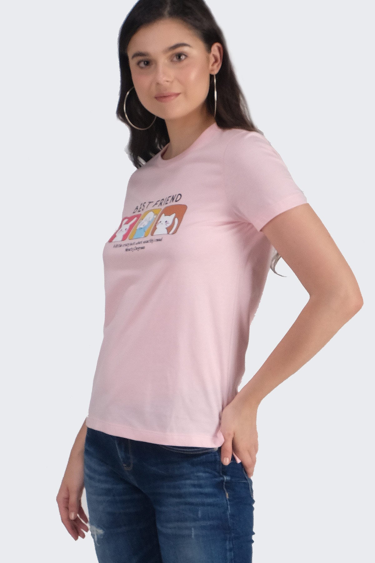 T-Shirt Lengan Pendek Tauriel Pink