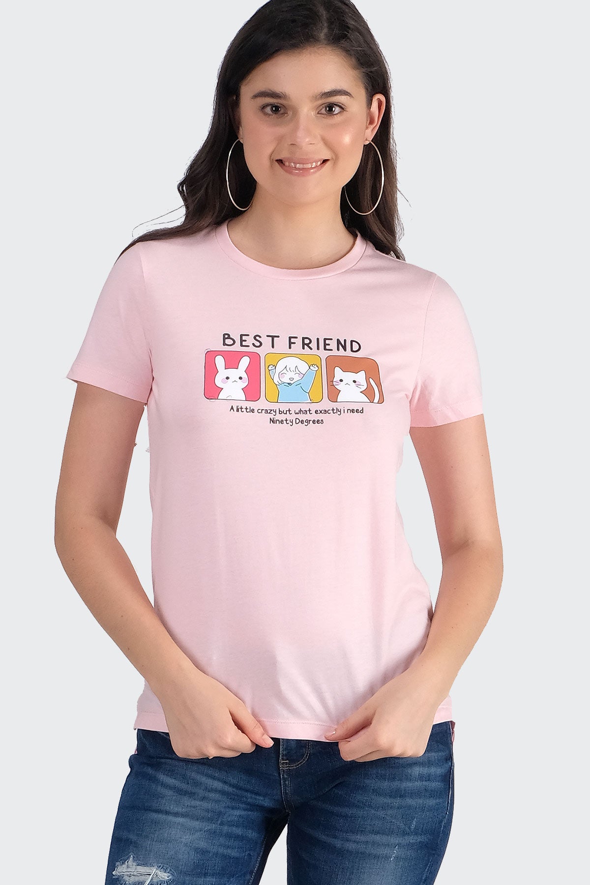 T-Shirt Lengan Pendek Tauriel Pink
