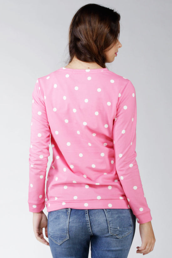 Sweater Dotty Pink Offwhite